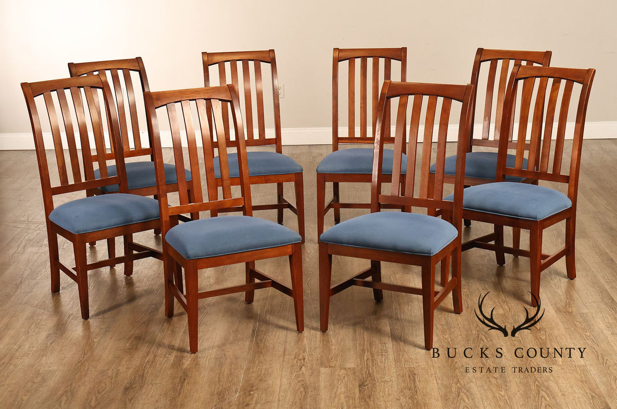Ethan Allen 'American Impressions' Set of Eight Cherry Dining Chairs