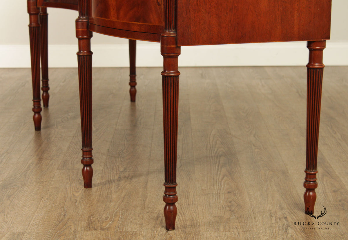 Arthur Brett Sheraton Style Serpentine Mahogany Sideboard