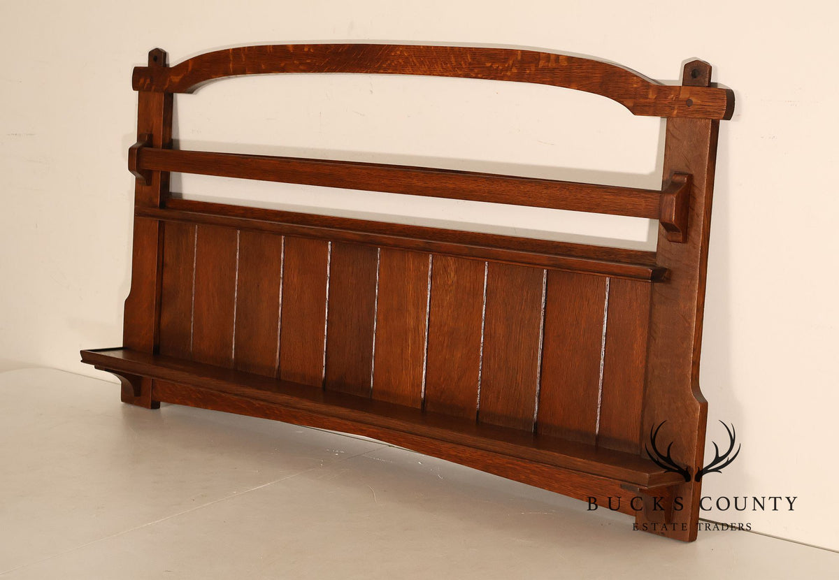 Antique Gustav Stickley Mission Oak Plate Rack #903