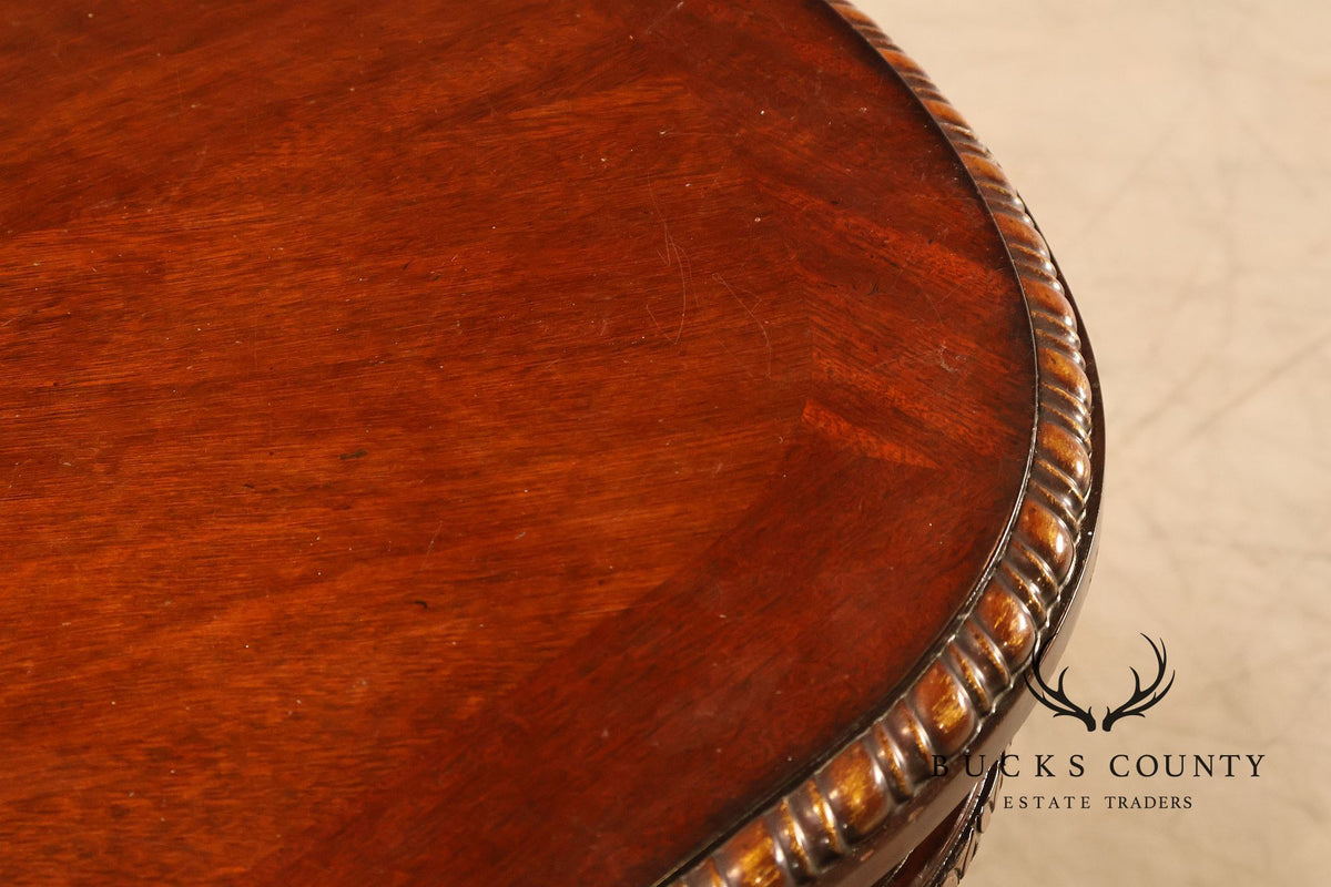 Century Furniture Expandable Cherry Pedestal Dining Table