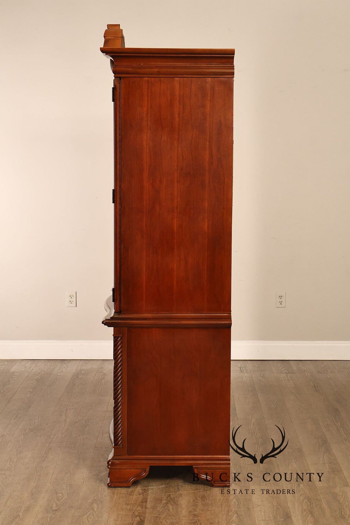 Stanley Furniture Traditional Carved Cherry Bedroom Storage Armoire