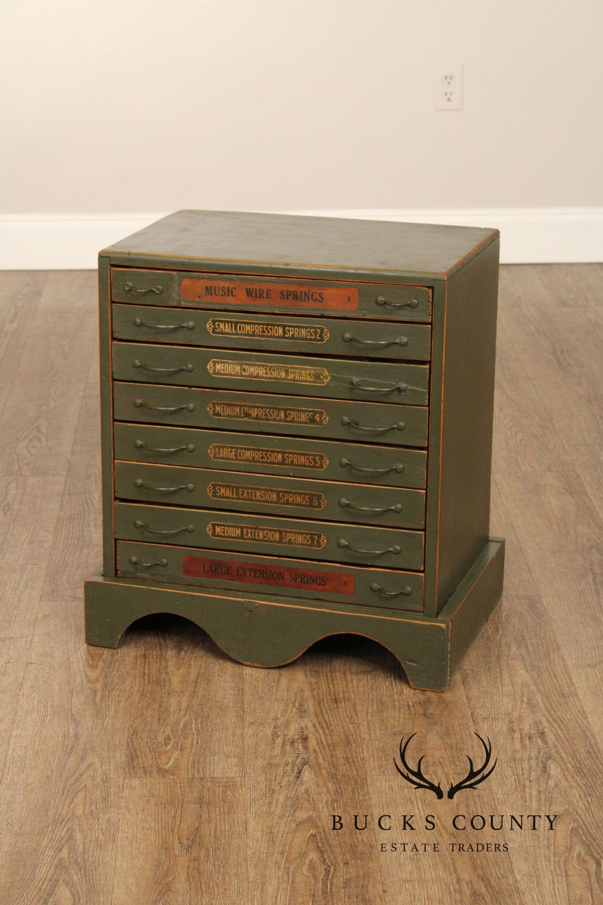 Antique Country Store Compression Spring Cabinet