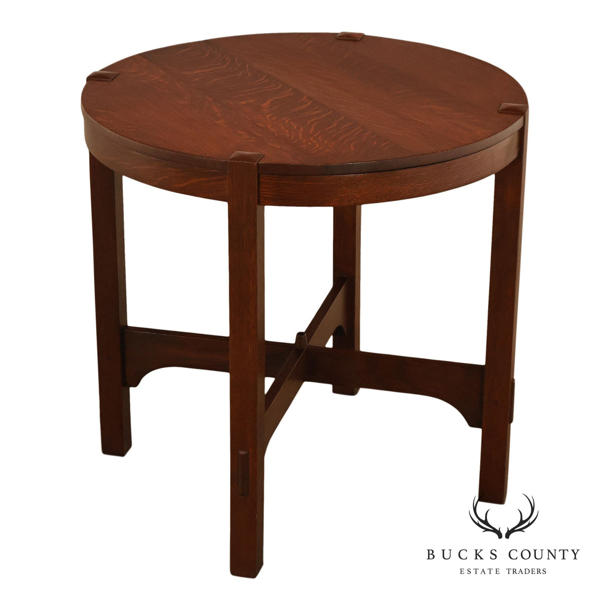 Antique Gustav Stickley Model 644 Mission Oak Round Table