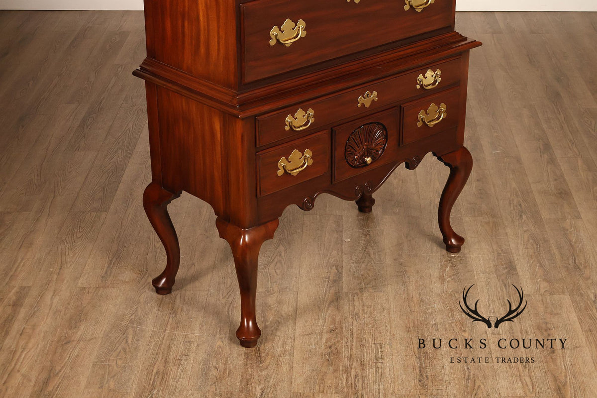 Henkel Harris Queen Anne Style Mahogany Highboy Chest