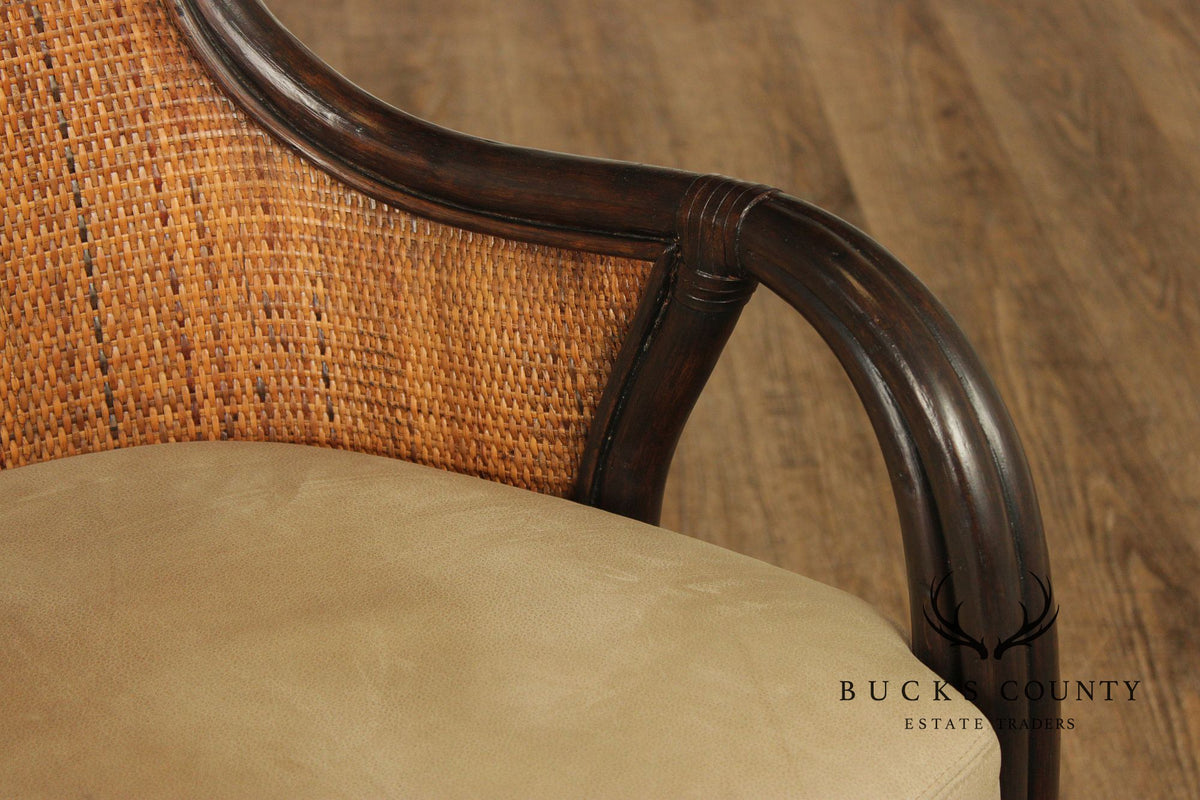 Palecek Rattan and Bamboo Armchair
