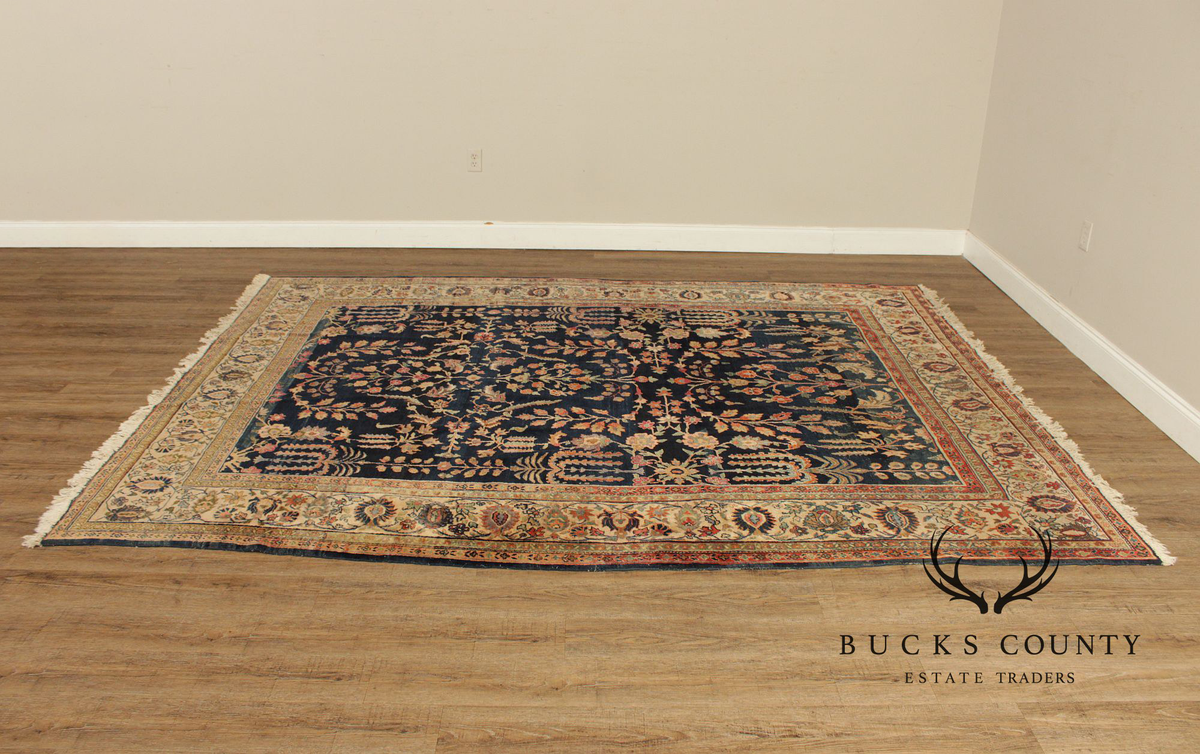 Antique Persian Bidjar Wool Area Rug 8' x 10'