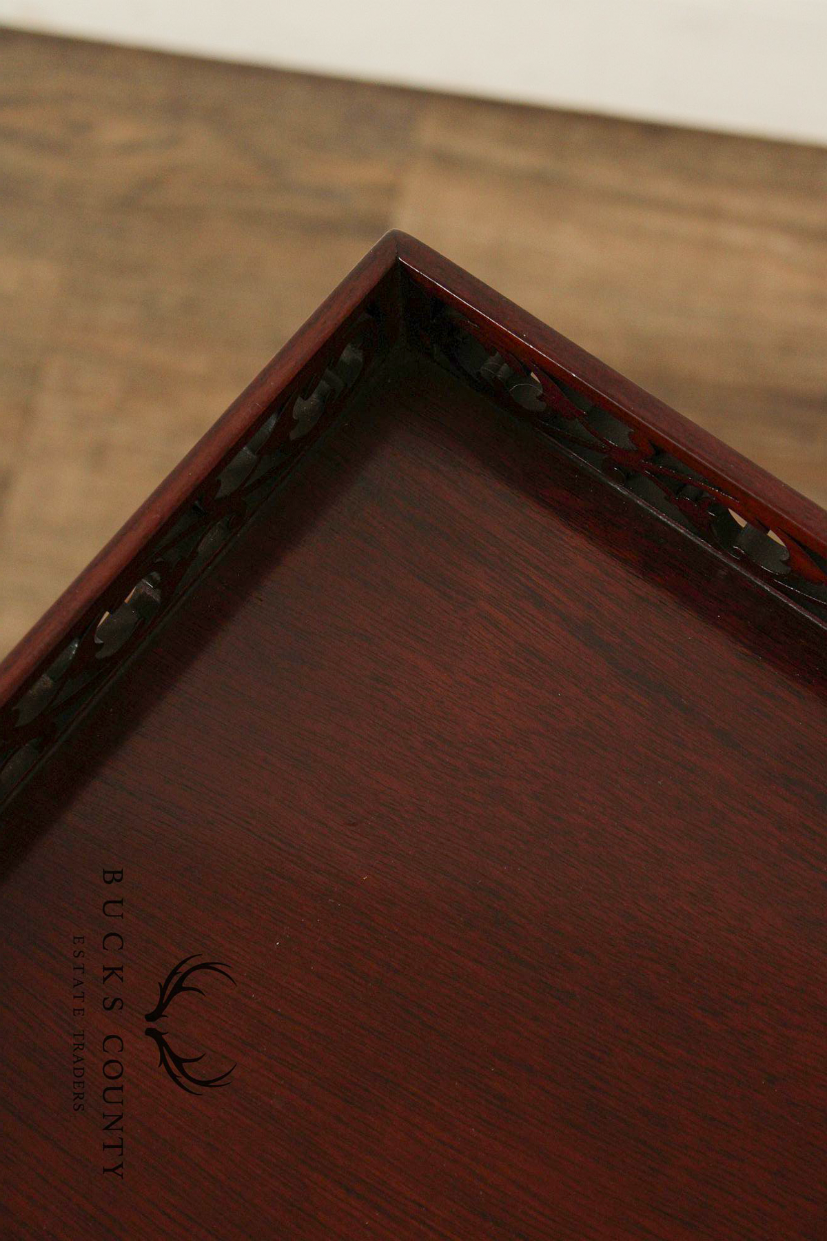 Chinese Chippendale Style Mahogany Tea Table