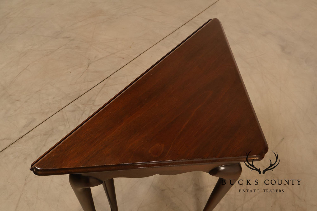 Kittinger Colonial Williamsburg Mahogany Drop-Leaf Napkin Table