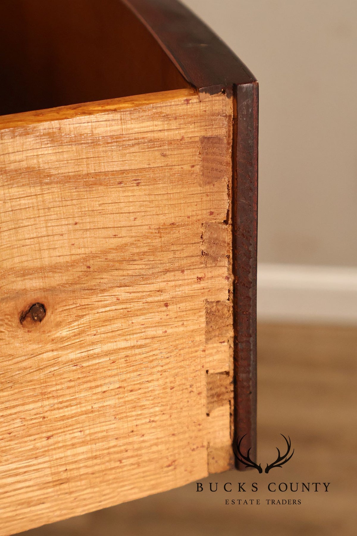 1940s Hepplewhite Style Mahogany Chest On Chest