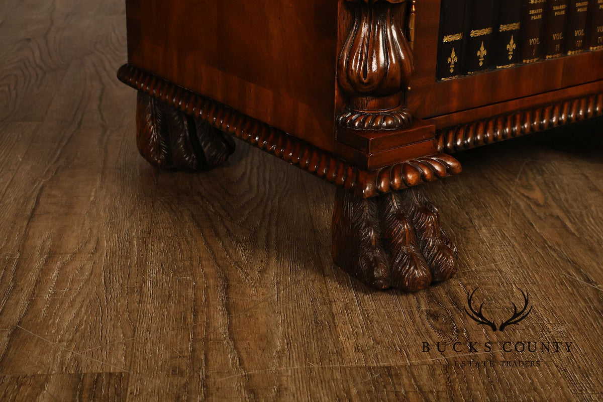 Maitland Smith Regency Style Mahogany Display Bookcase