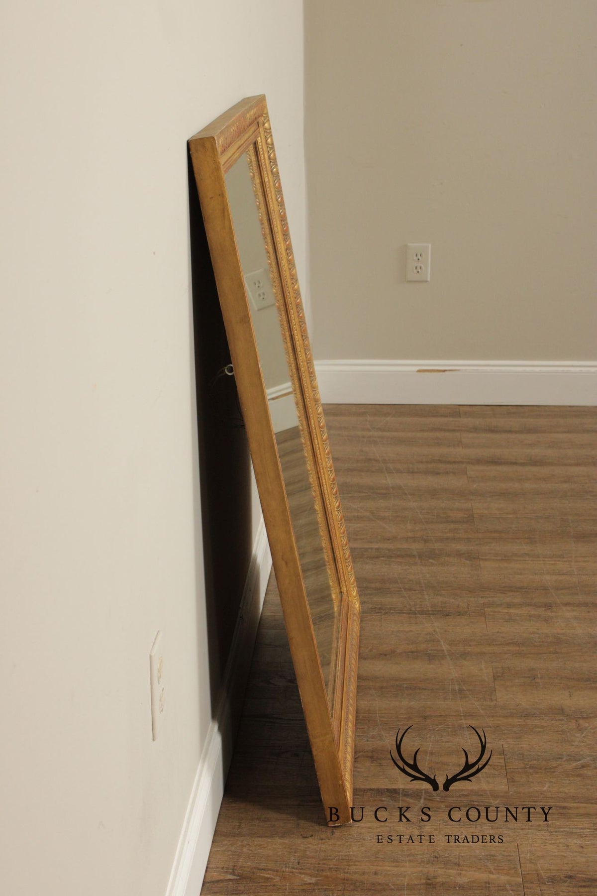 Vintage Giltwood Rectangular Carved Wall Mirror