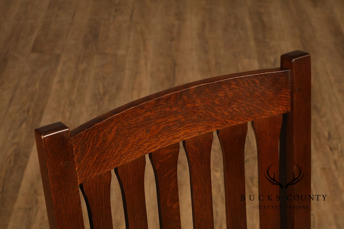 Stickley Mission Collection Set Of Four Cottage Style Bar Stools