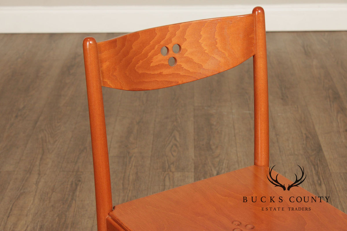 Calligaris Italian Modern Pair of Dining Side Chairs