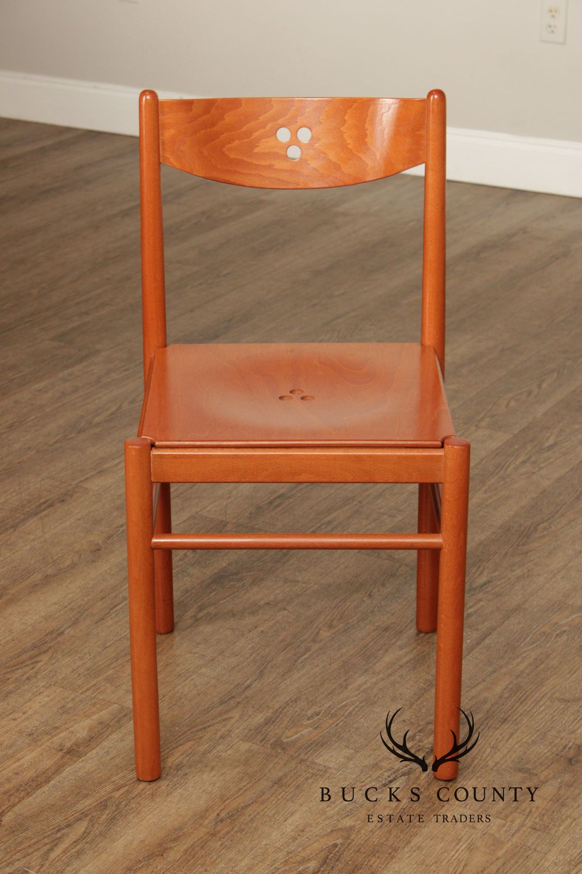 Calligaris Italian Modern Pair of Dining Side Chairs