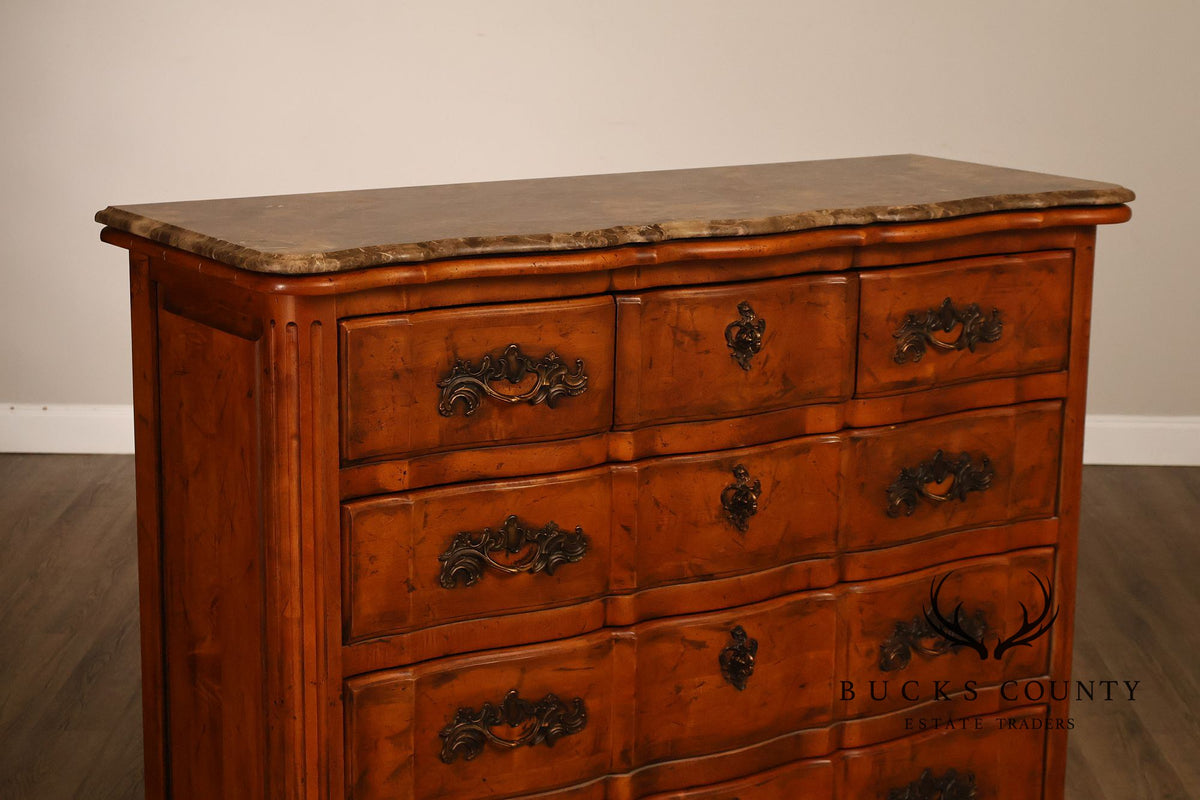 Century Furniture French Provincial Style Marble Top Chest