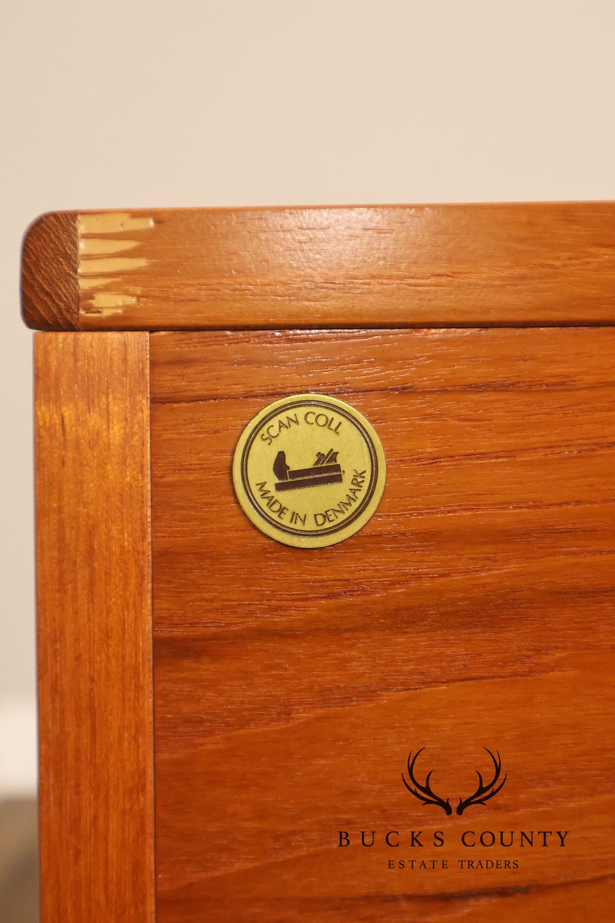 Scan Coll Danish Modern Queen Size Teak Platform Bed