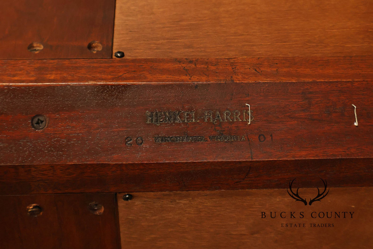 Henkel Harris Chippendale Style Genuine Mahogany Corner Cabinet