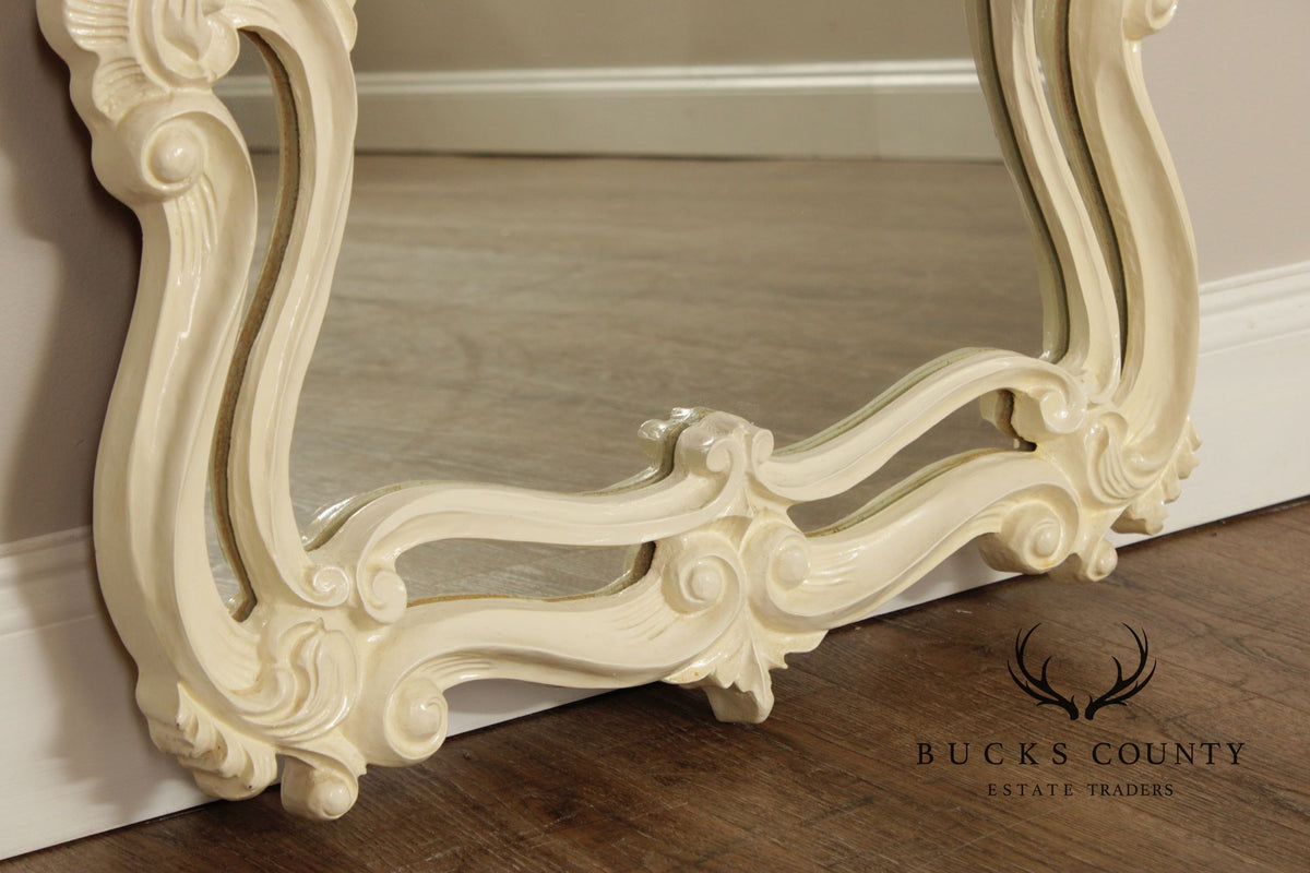 Rococo Style Cream Painted Wall Mirror