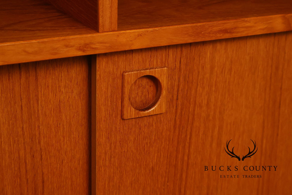 Danish Modern Teak Media Console Cabinet
