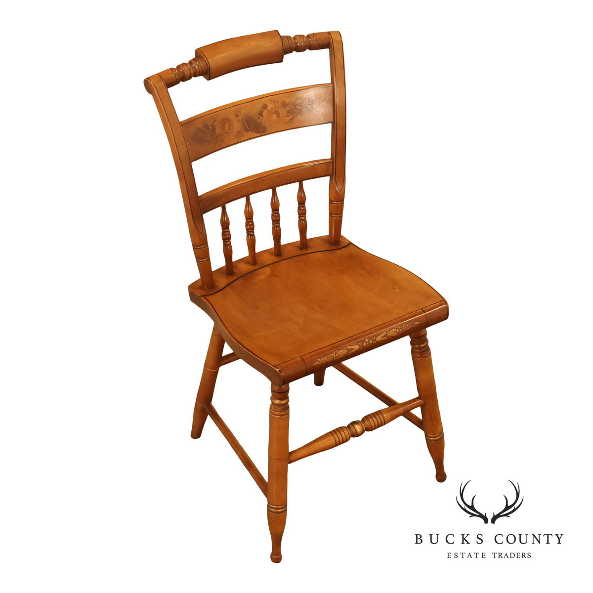 L. Hitchcock Harvest Painted Desk Chair