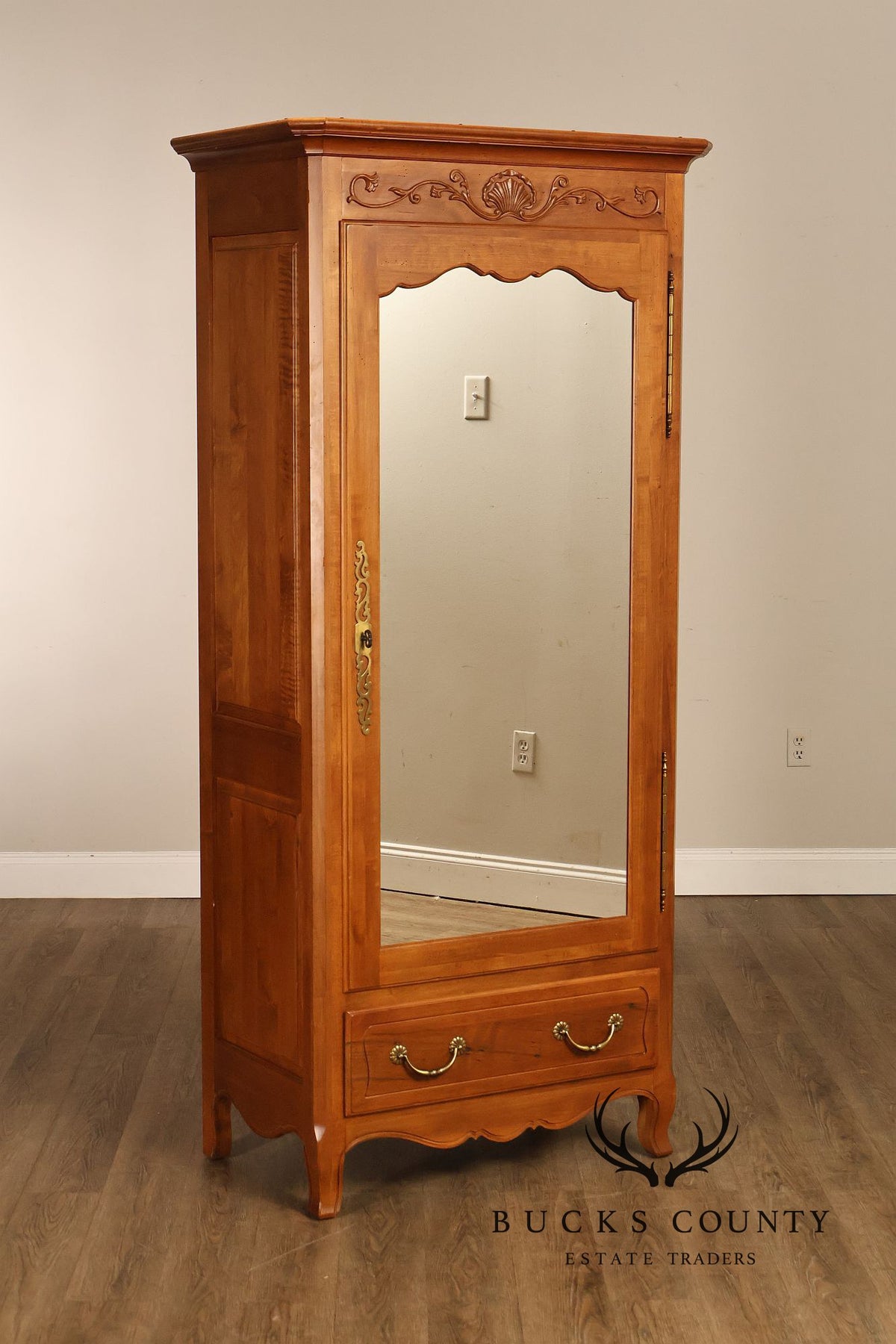 Ethan Allen 'Legacy' French Country Style Maple Armoire