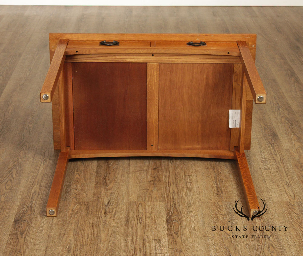 Stickley Mission Collection Oak Two Drawer Writing Desk