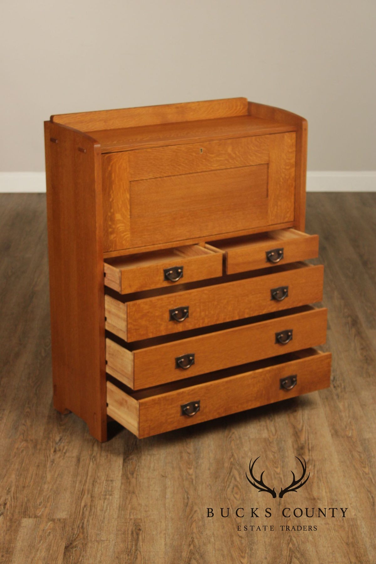 Stickley Mission Collection Oak Fall Front Desk