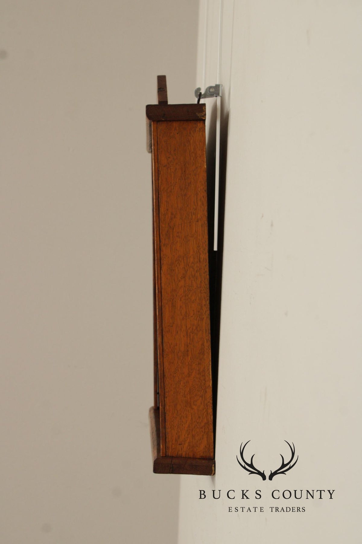 Oliver L. Briggs & Son Antique American Oak Billiards Shelf Cabinet
