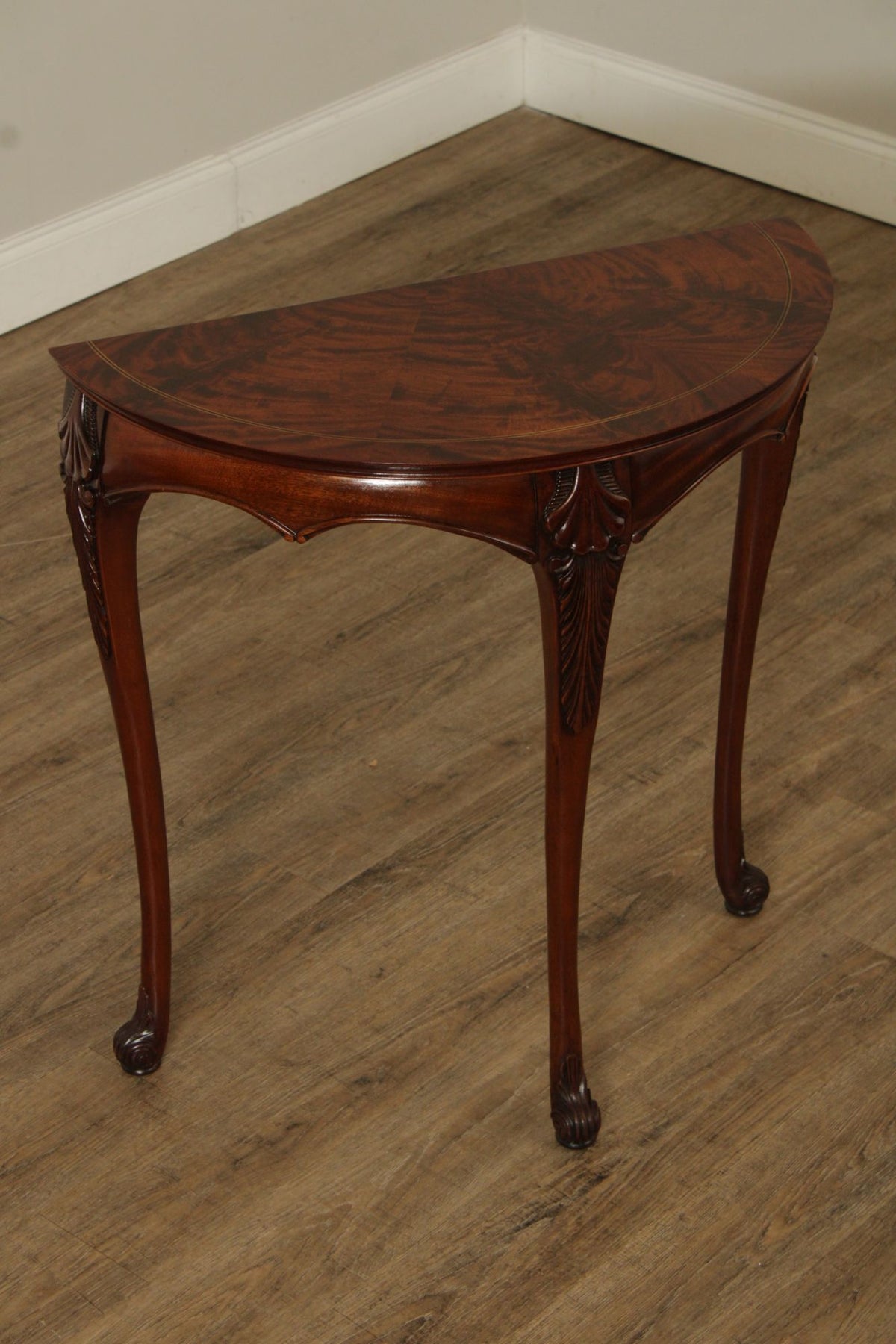 American Federal Style Mahogany Demilune Console Table
