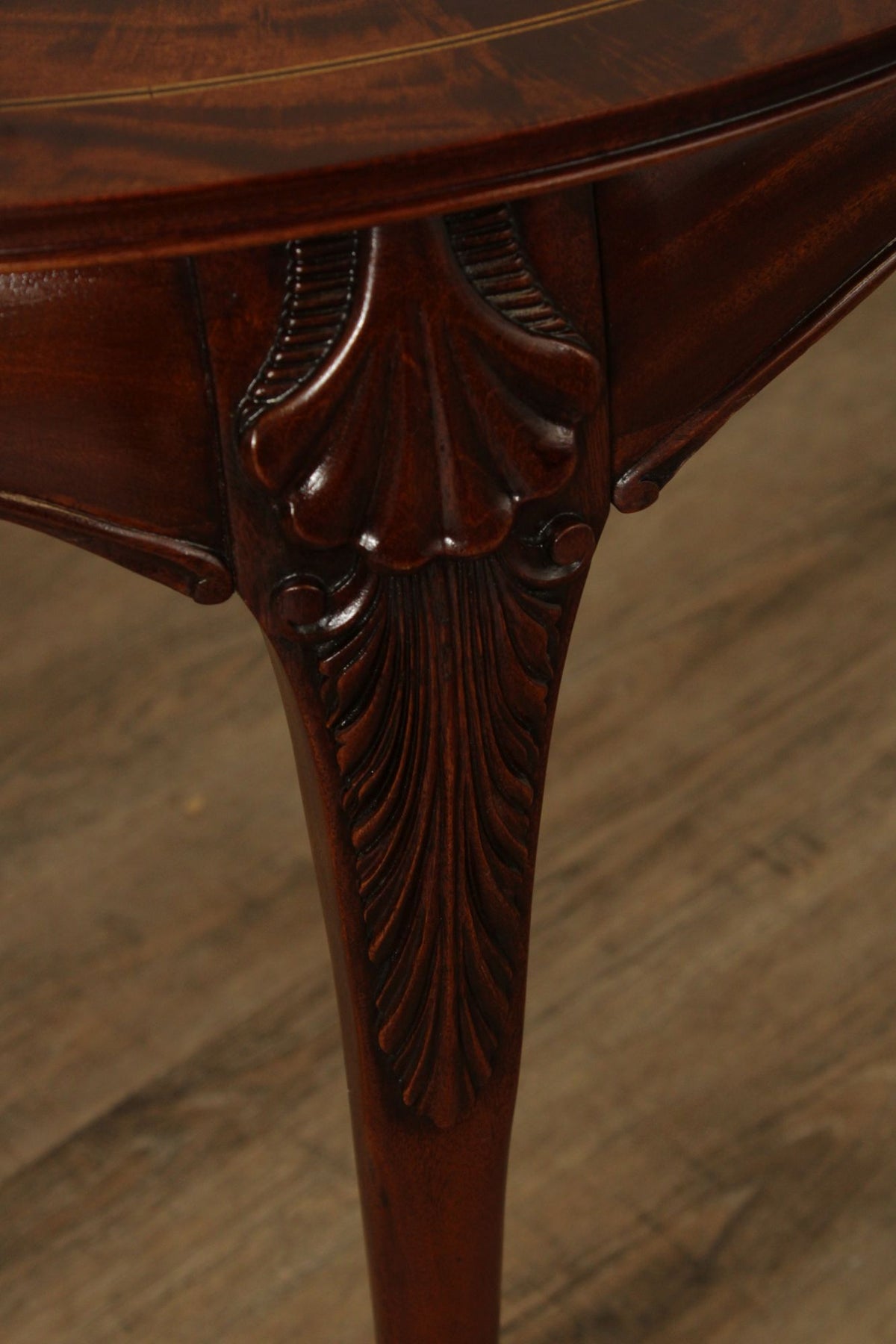 American Federal Style Mahogany Demilune Console Table