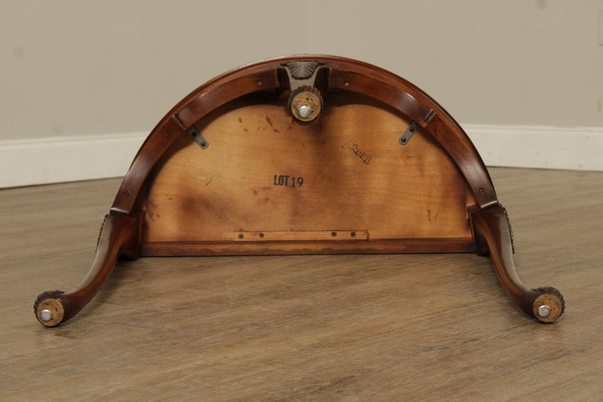 American Federal Style Mahogany Demilune Console Table