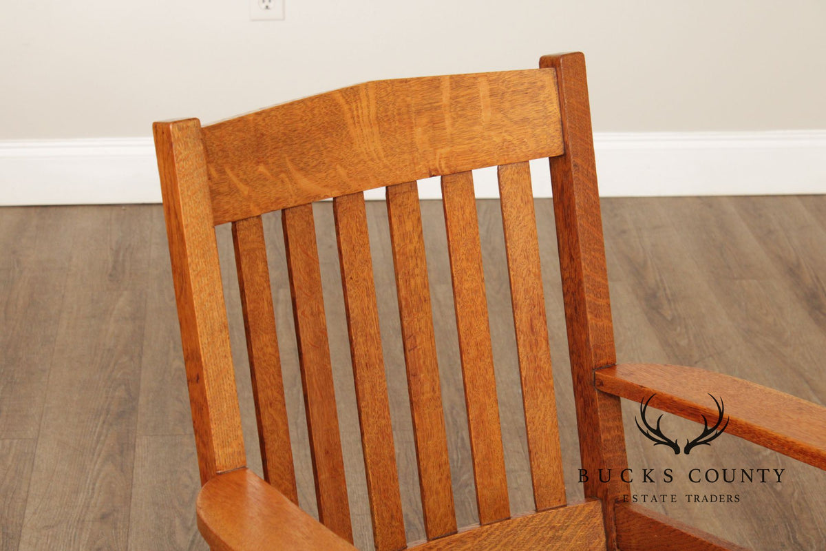 Mission Style Quarter Sawn Oak Rocking Chair