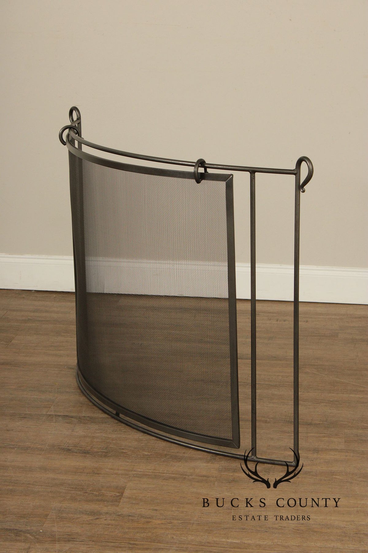 Pilgrim Bowed Forged Iron Fireplace Screen