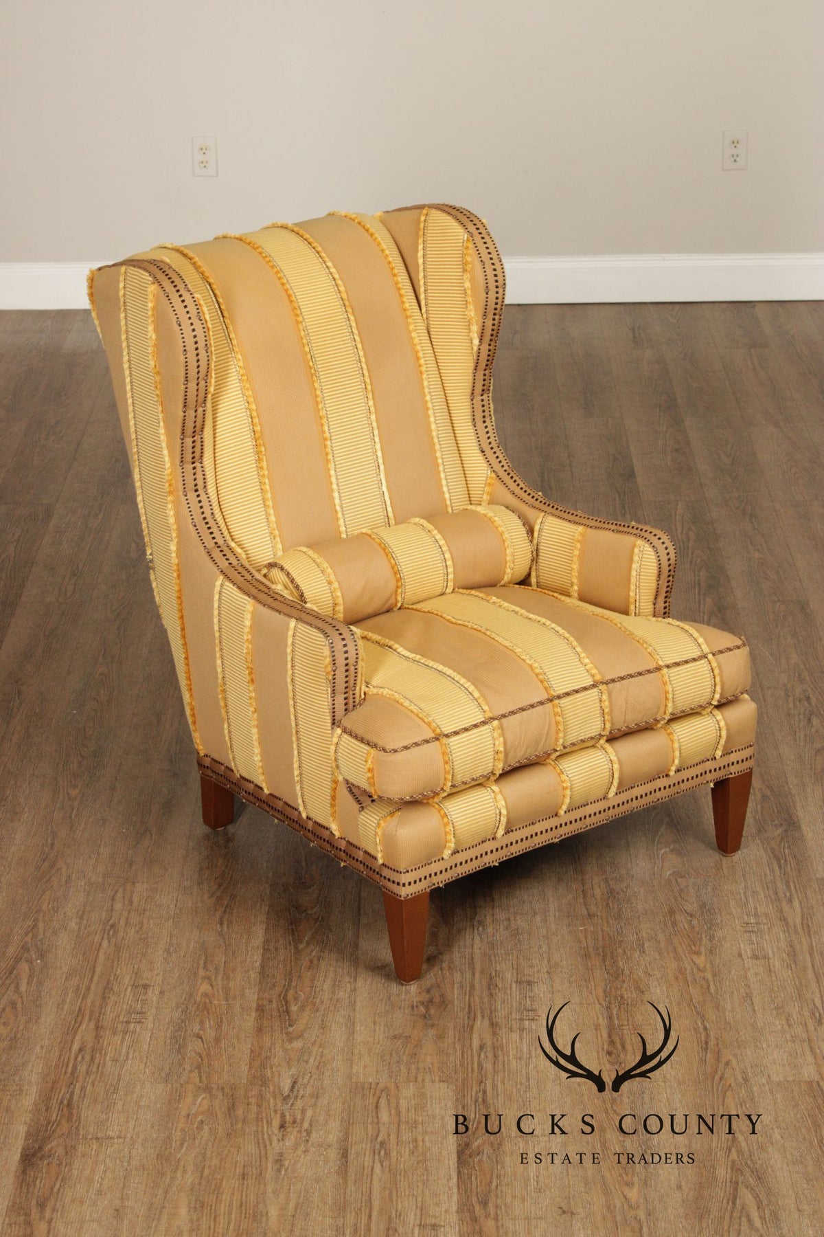 Greg Jordan Custom Scalamandre Upholstered Wingback Chair