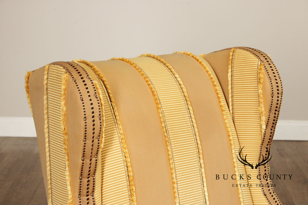 Greg Jordan Custom Scalamandre Upholstered Wingback Chair