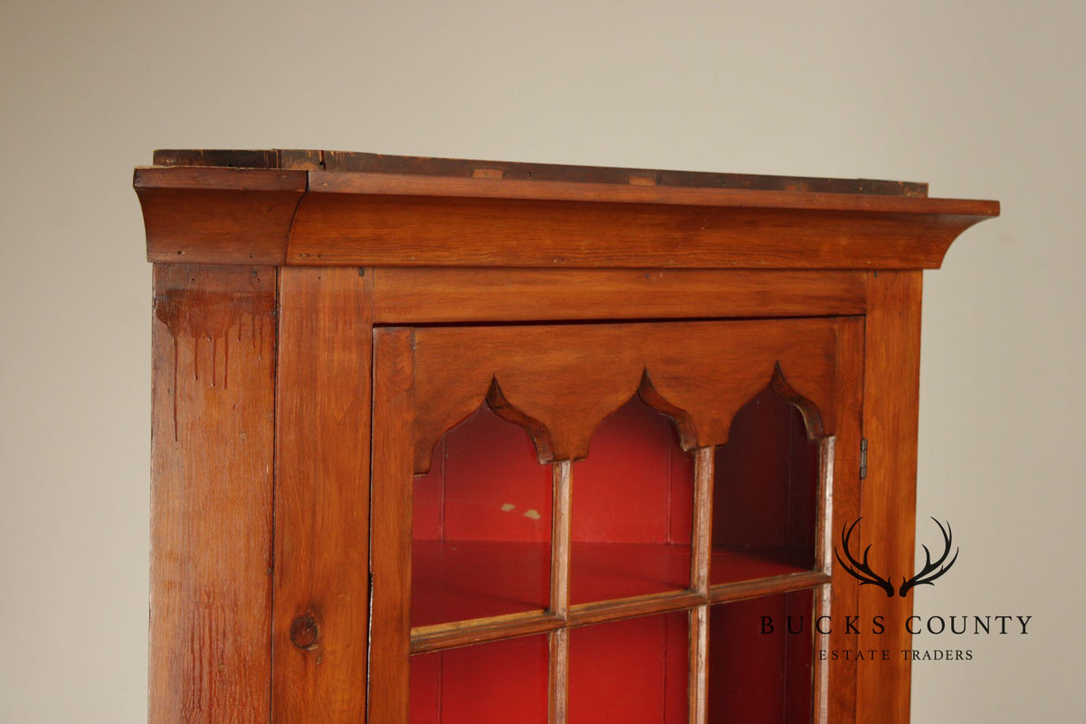 Antique American Pine Corner Cabinet