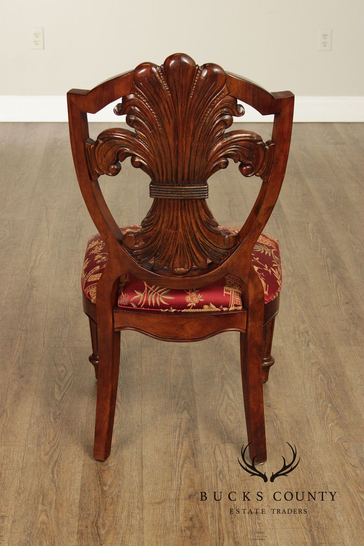 Century Furniture Set of Eight Wheat Sheaf Dining Chairs