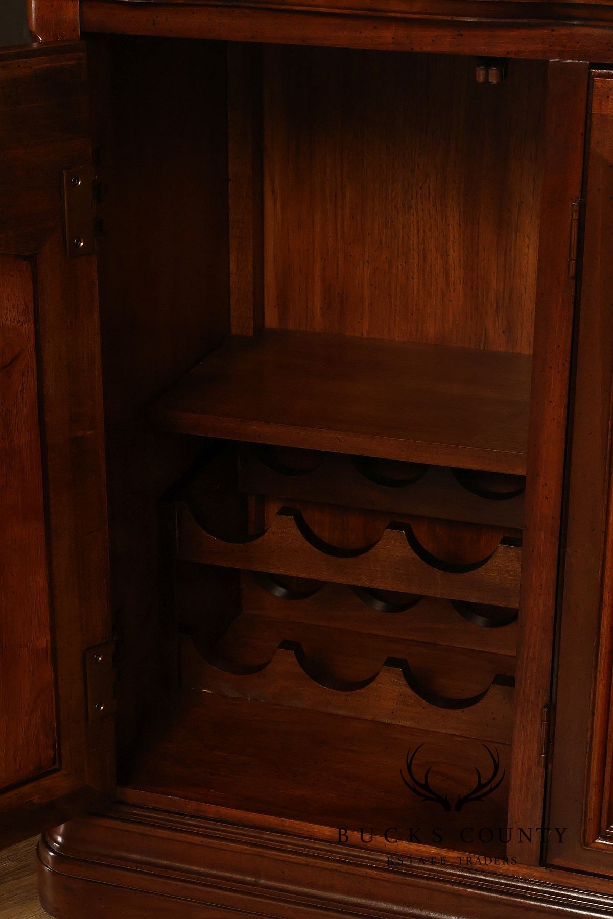 American Drew French Country Style Walnut Flip Top Server