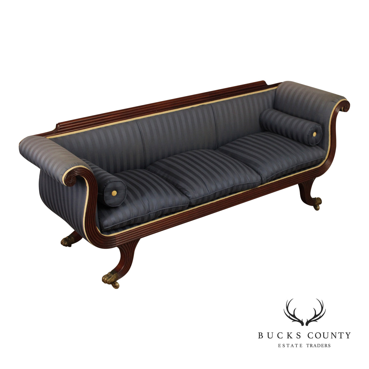 Antique American Classical Period Mahogany Sofa
