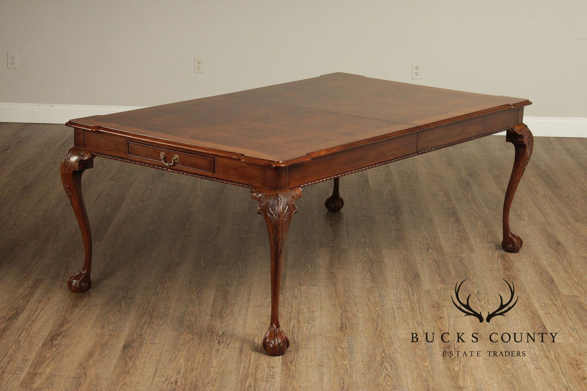 Henredon Rittenhouse Square Chippendale Style Mahogany Dining Table With Ball & Claw Feet