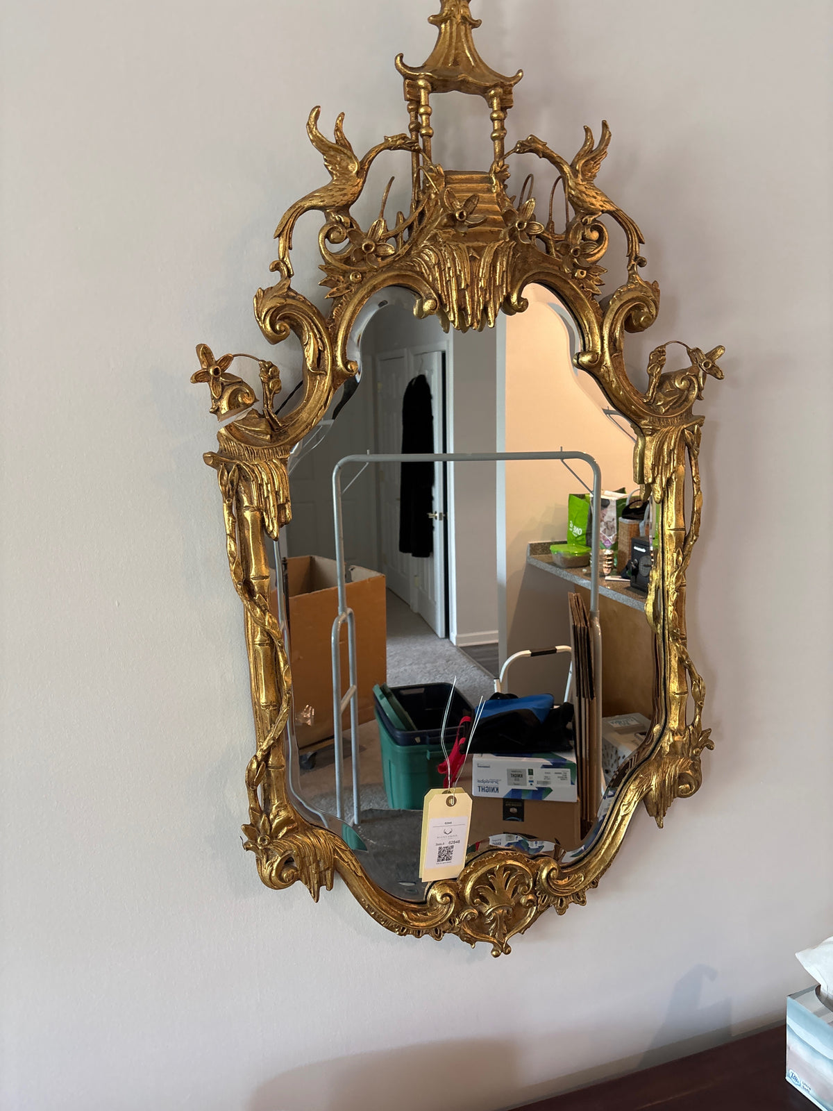 Friedman Brothers Chinese Chippendale Gilt Wall Mirror