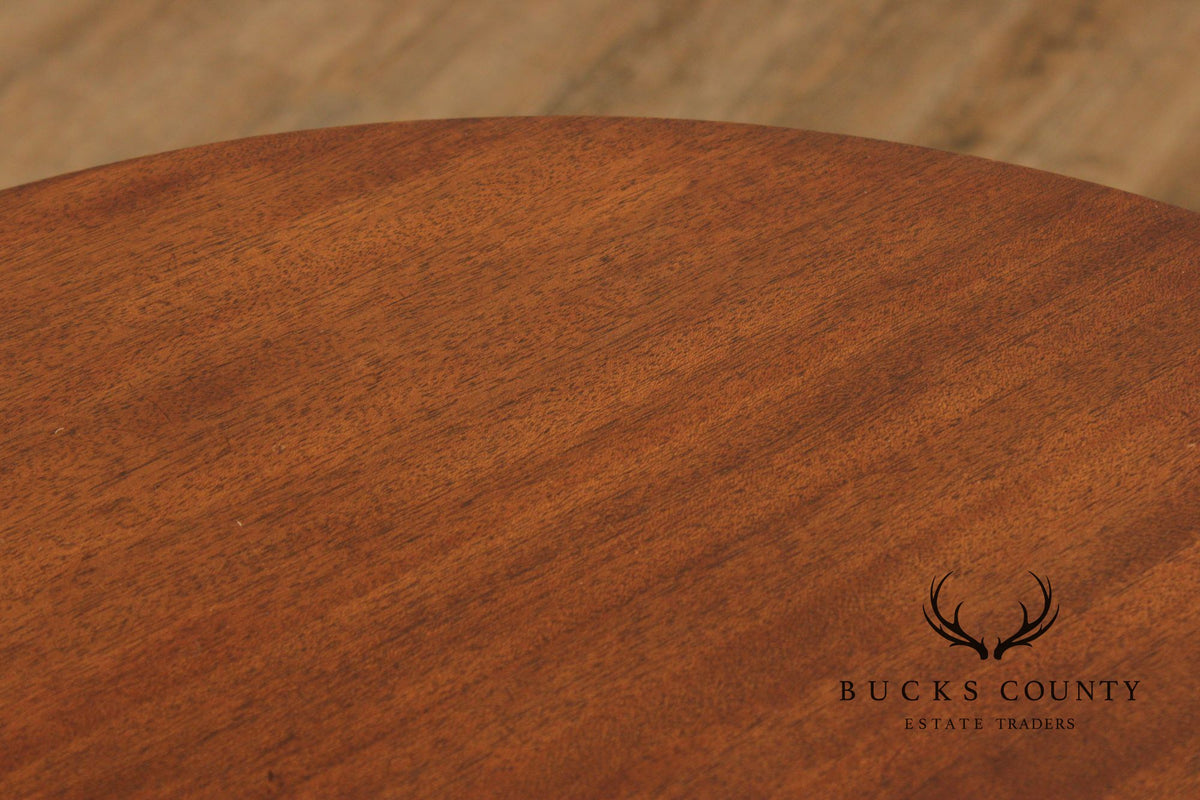 Regency Style 1940's Vintage Mahogany Drum Table