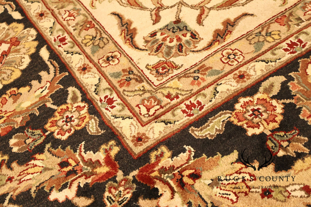 Persian Style Floral Wool Area Rug 12 inch x 15 inch 10 inch