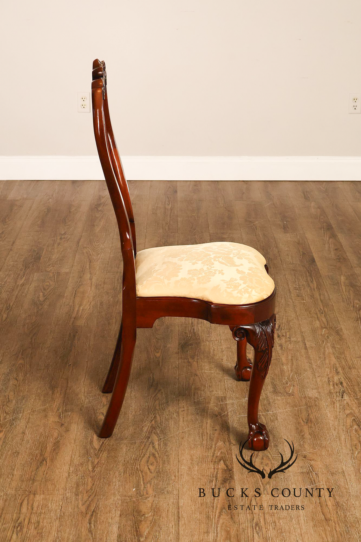 Kindel Winterthur Collection Set of Four Carved Dining Chairs