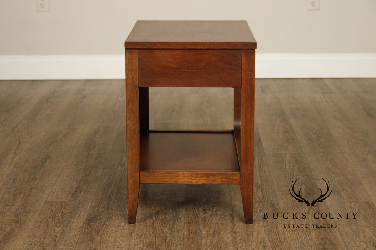 Broyhill Brasilia Mid-Century Modern Walnut One-Drawer Nightstand