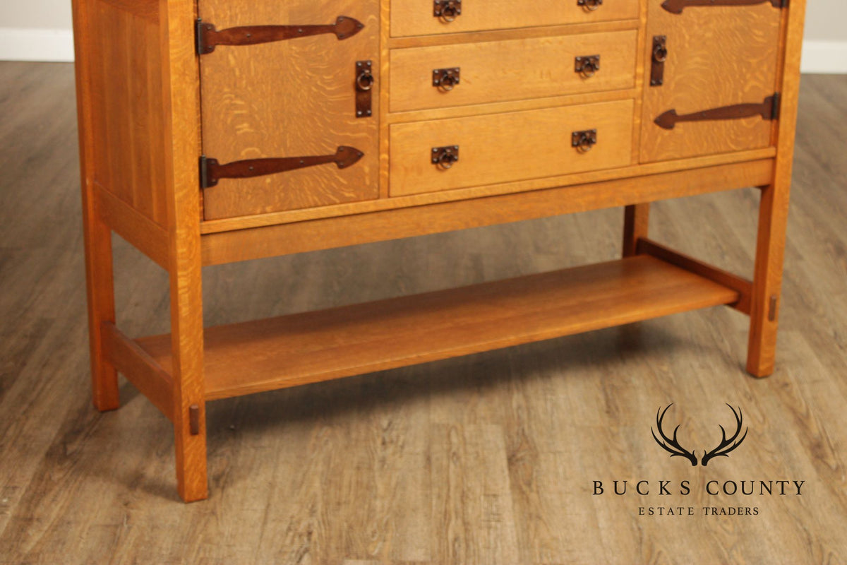 Warren Hile Studio Mission Oak Sideboard