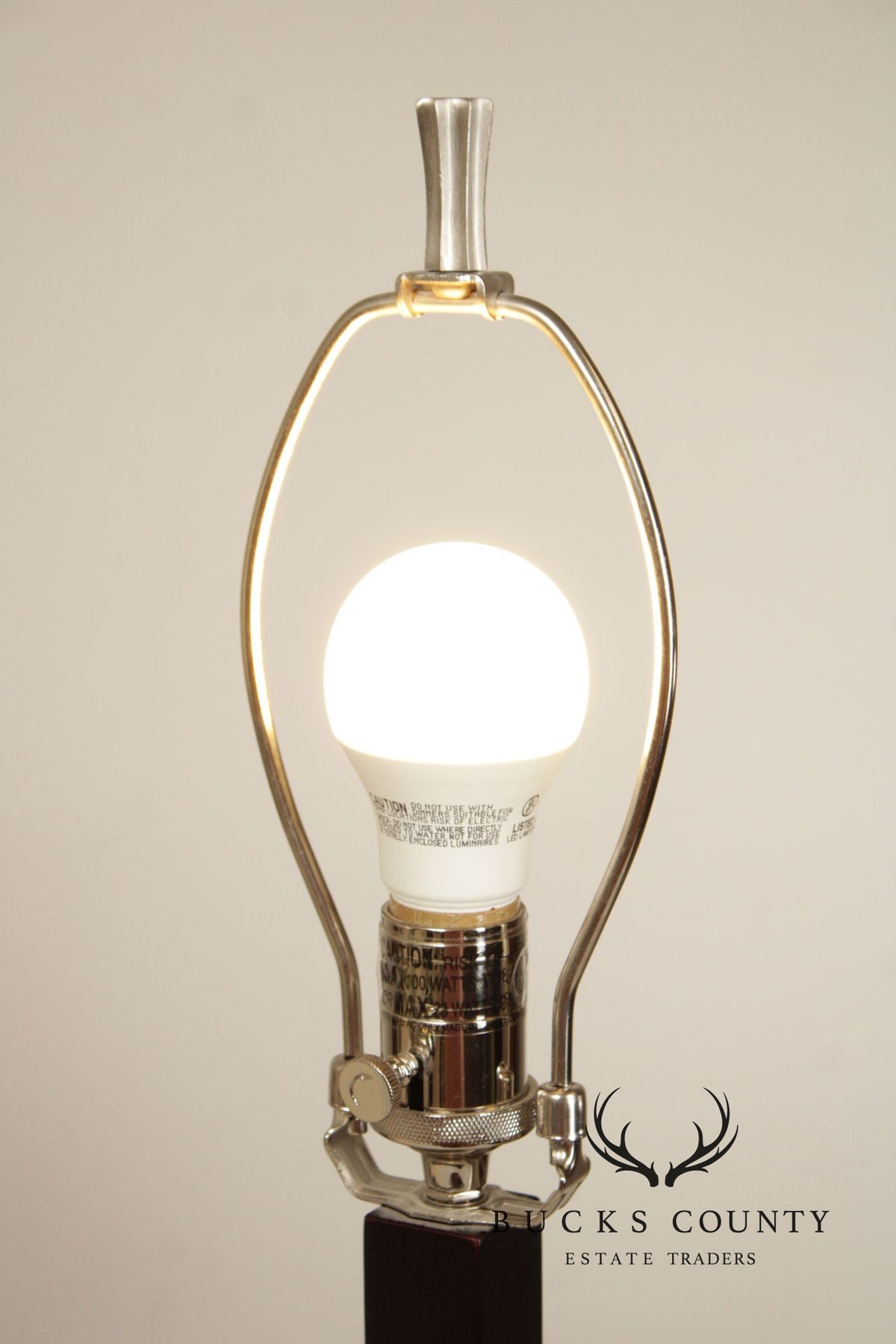 Crate & Barrel Contemporary Pair of 'Denley' Steel Table Lamps