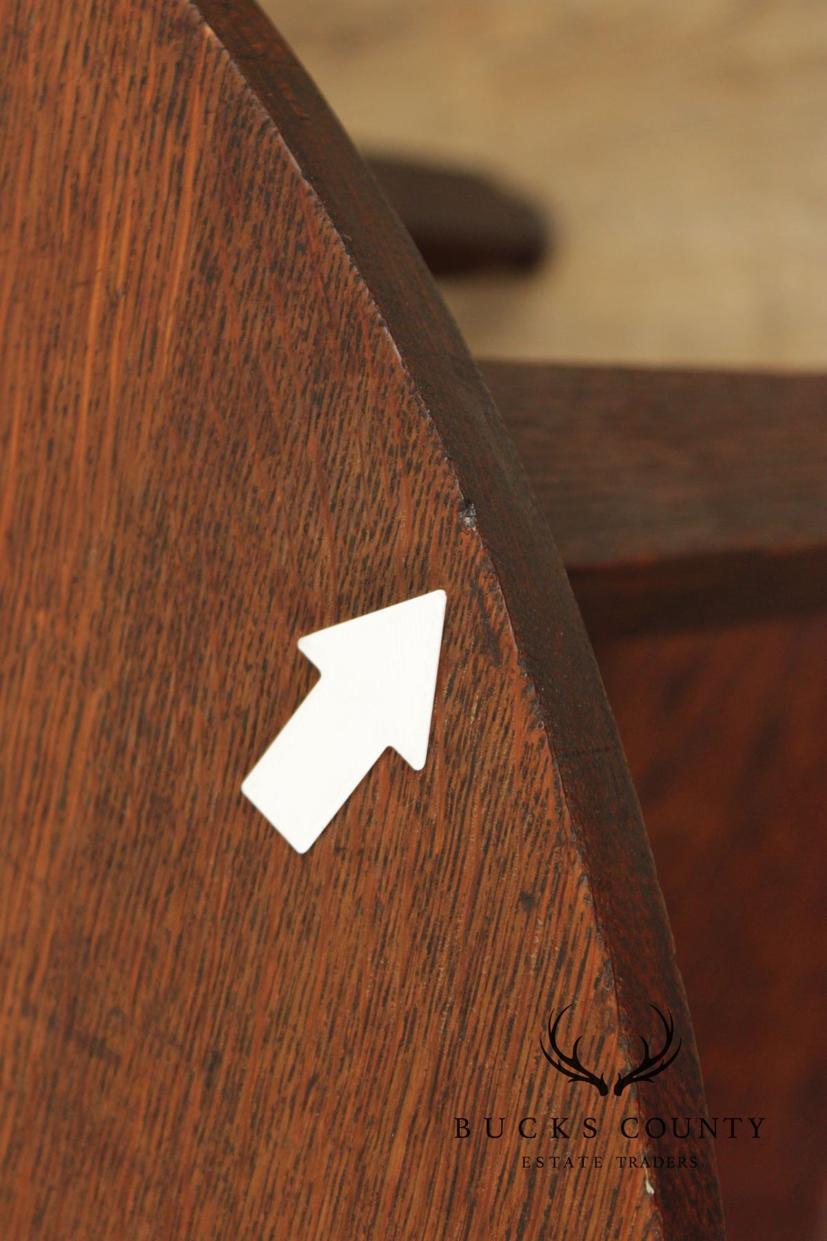 Stickley Brothers Antique Mission Oak Round Lamp Table