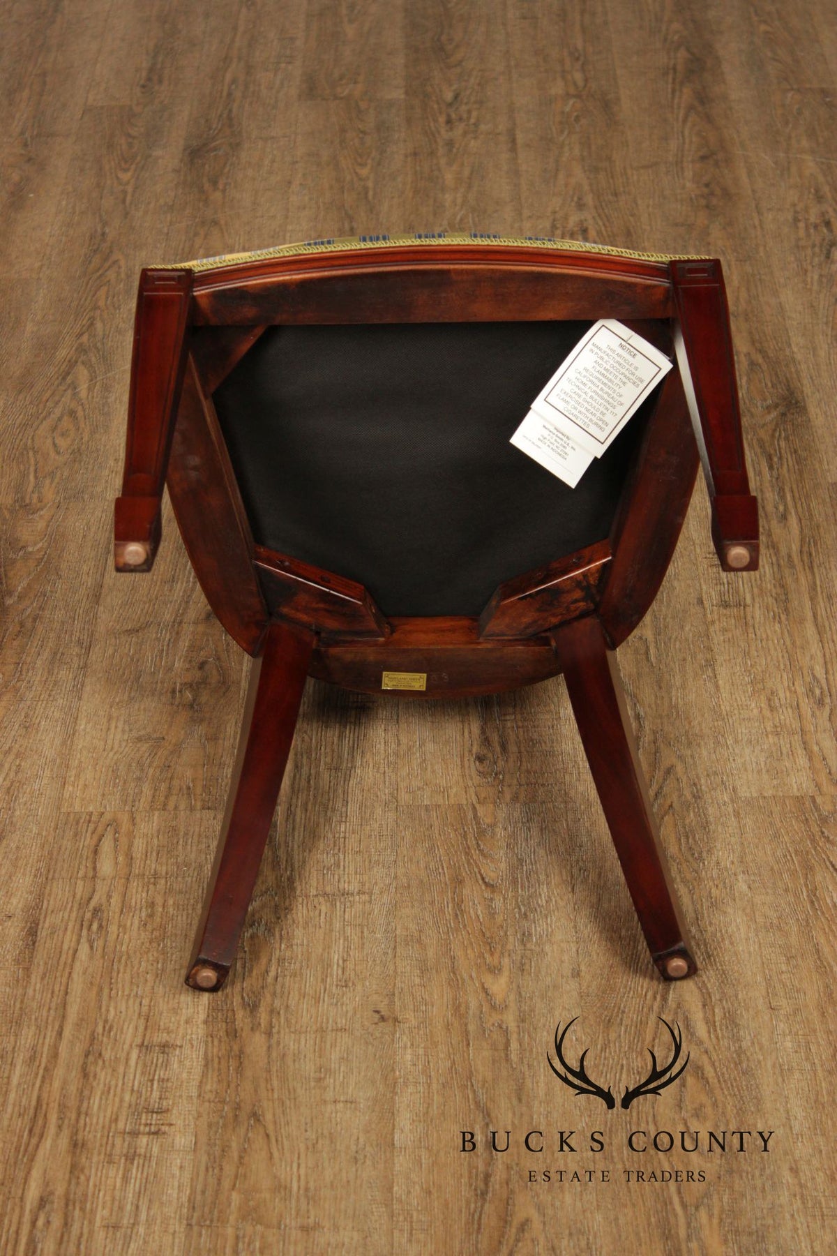 Maitland Smith Hepplewhite Style Set Of Seven Shield Back Mahogany Dining Chairs