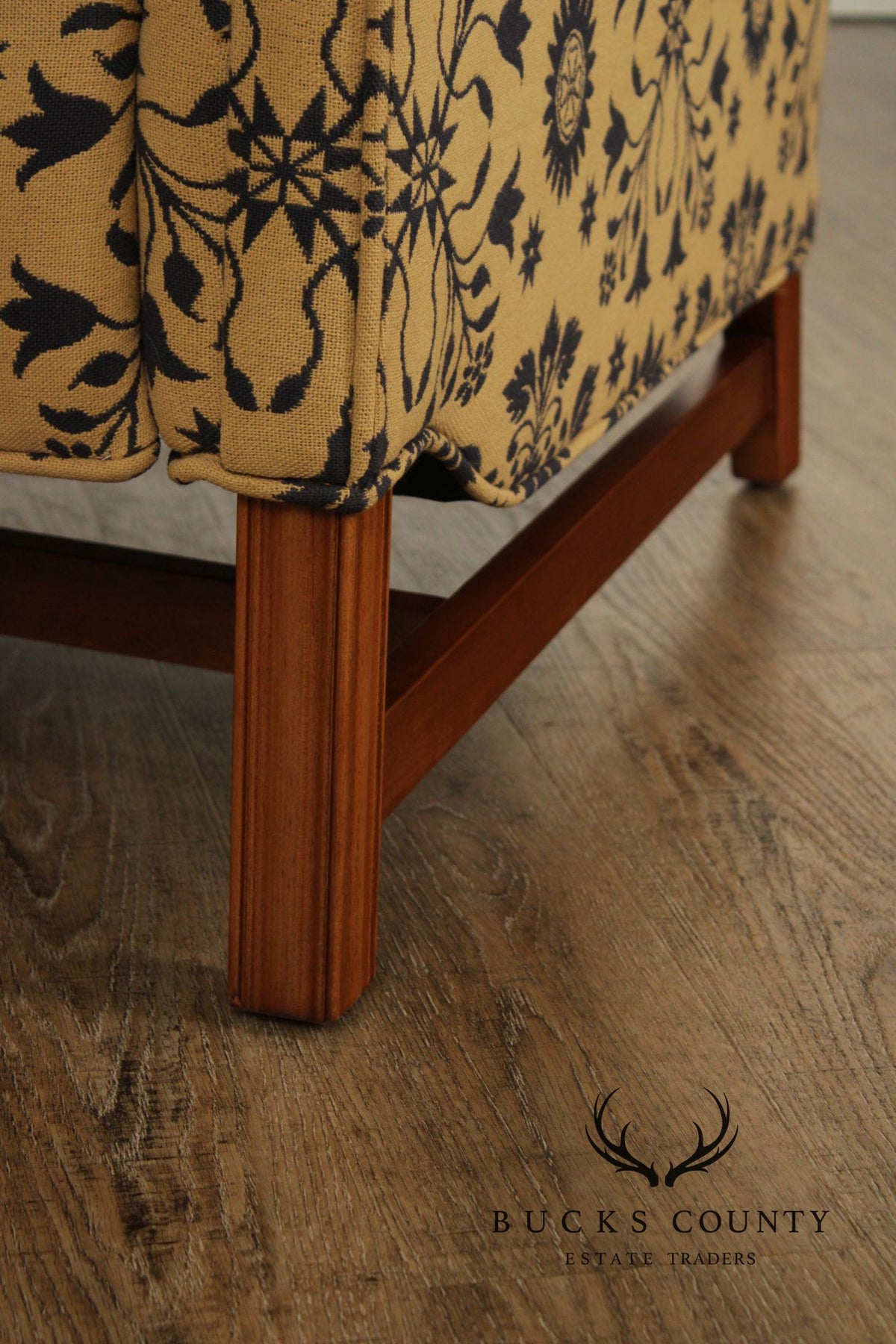 Floral Upholstered Wingback Recliner Chair